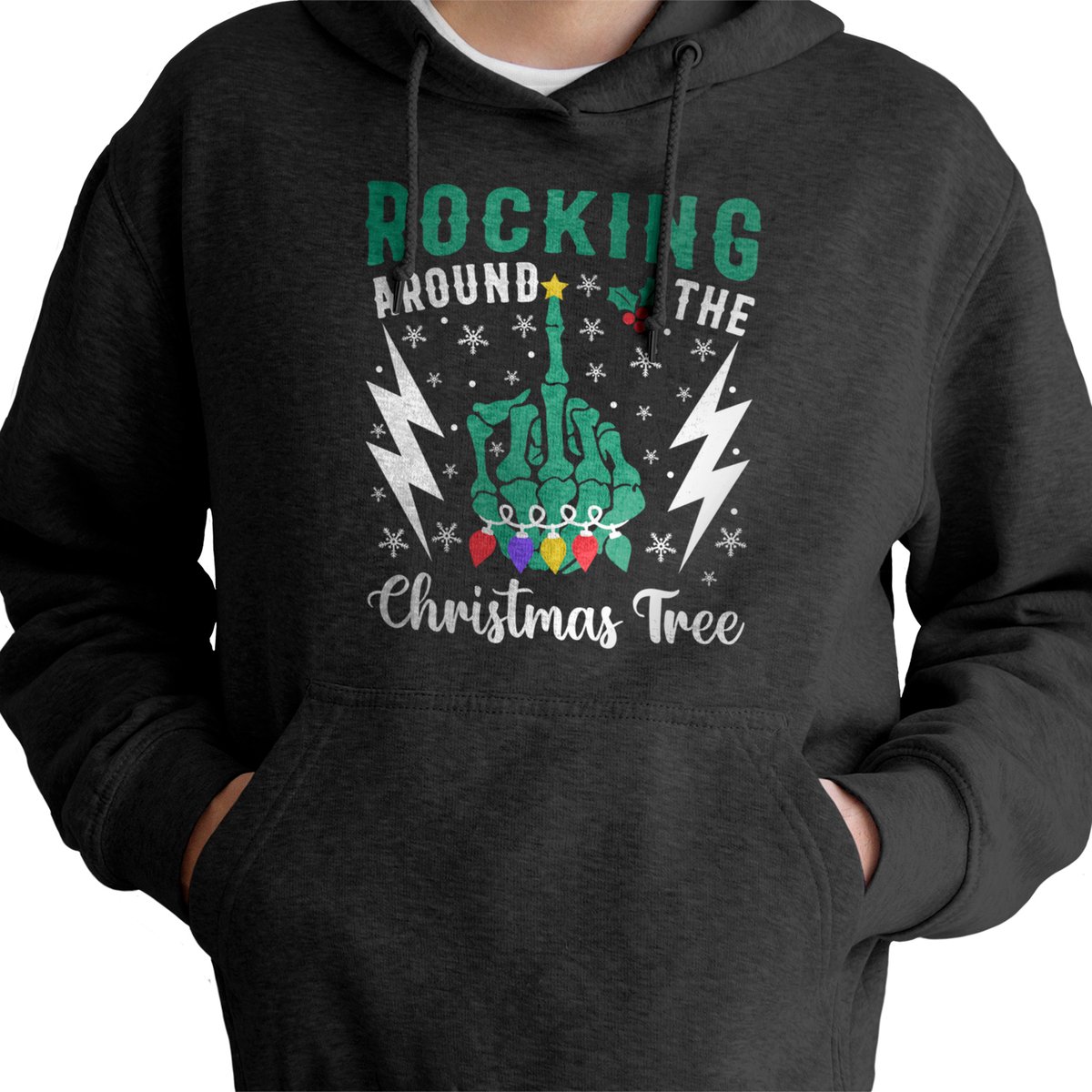 Kerst Transfer - Strijktransfer - Middelvinger - maak je eigen kerst trui - Kersthoodie