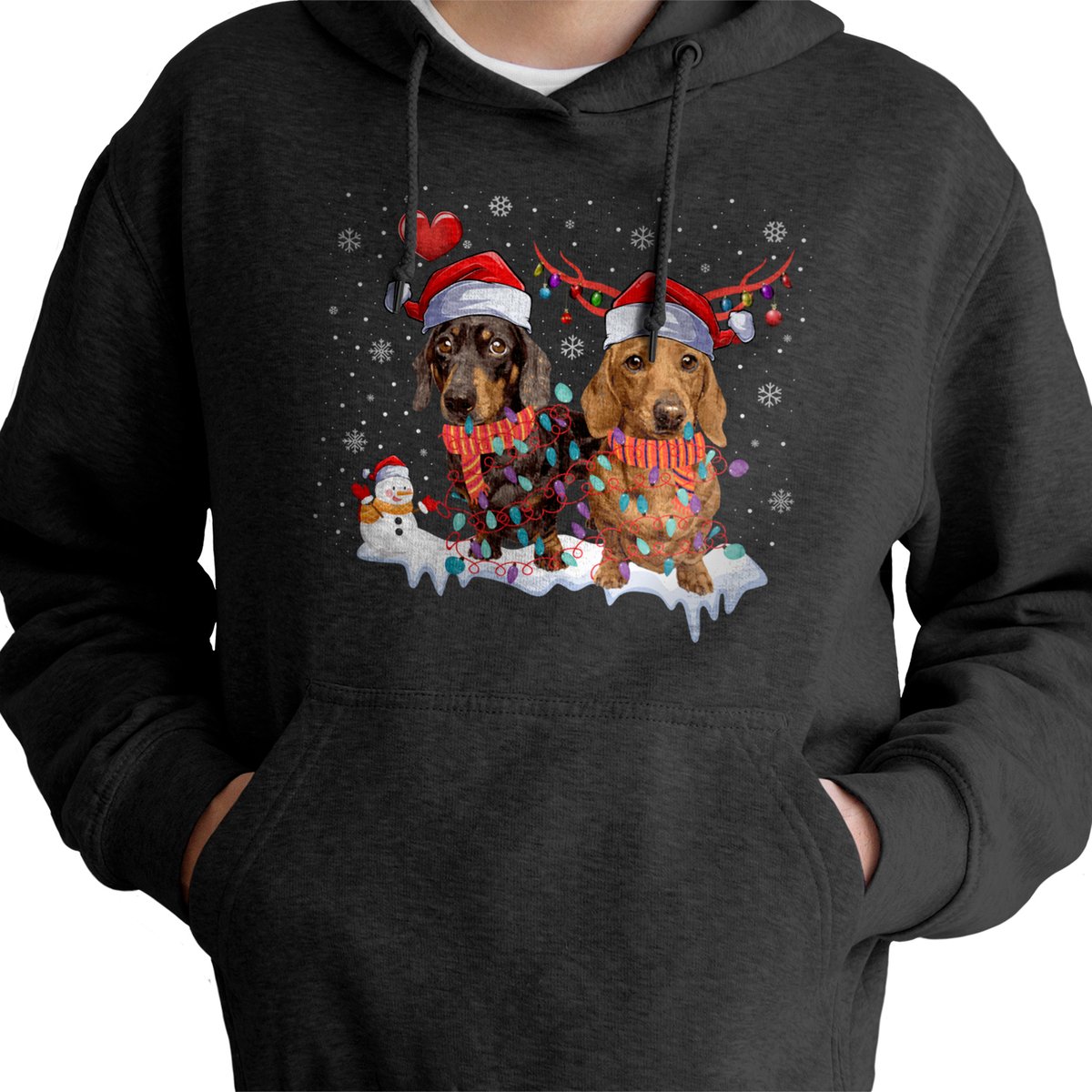 Kerst Transfer - Strijktransfer - Teckel - maak je eigen kerst trui - Kersthoodie