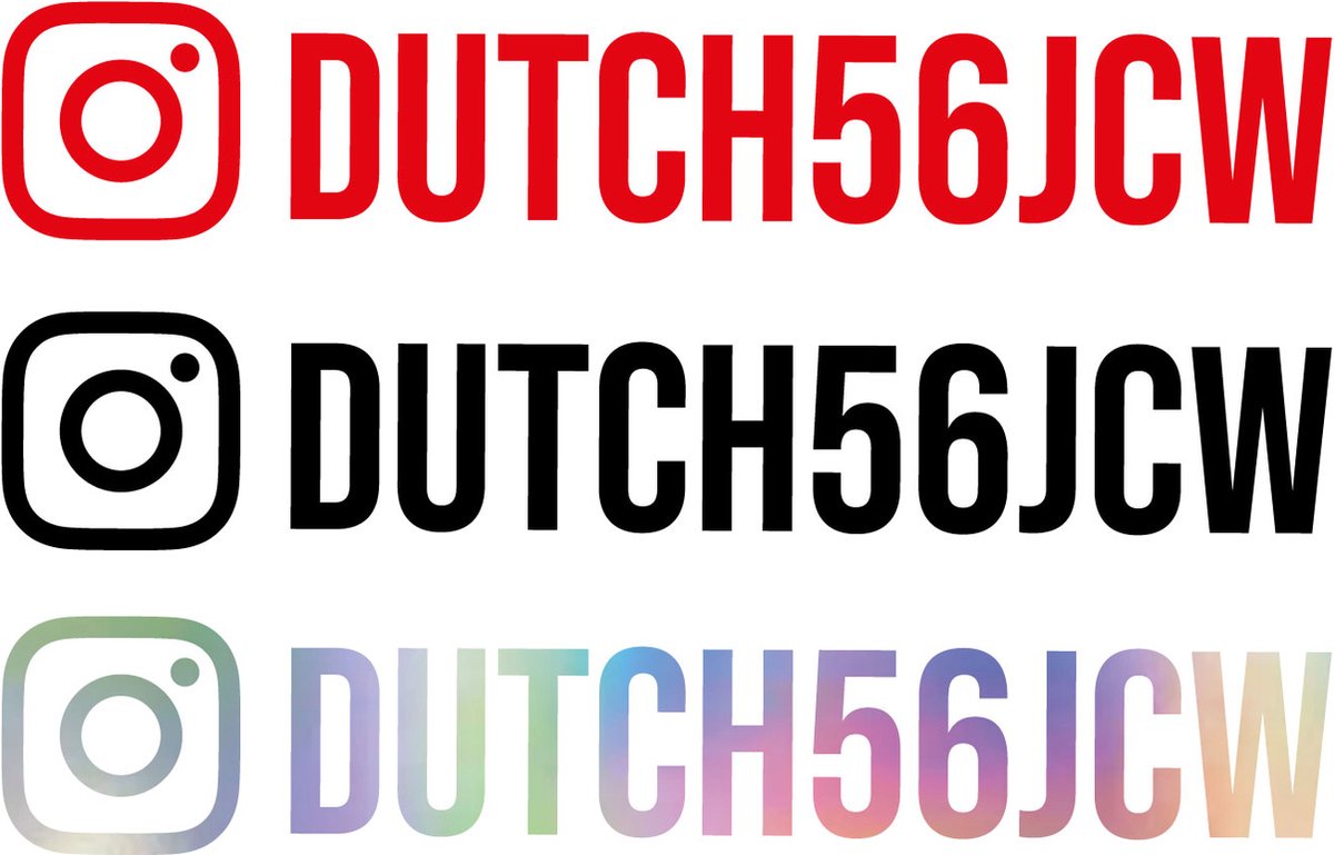Luxe Instagram sticker - 2 stuks - 20cm breed - autosticker