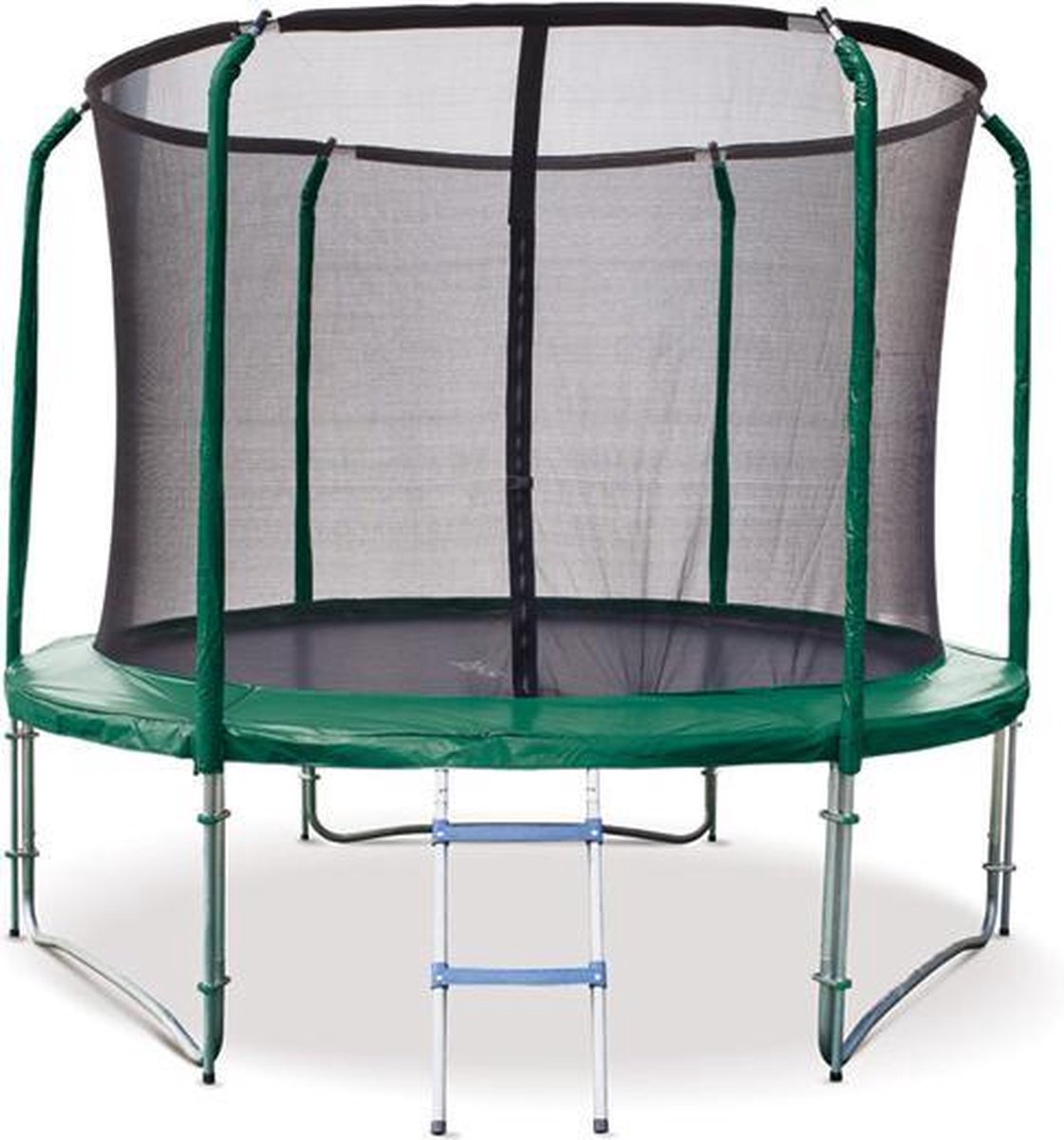 Trampoline 3.05 m met groene rand en safety net
