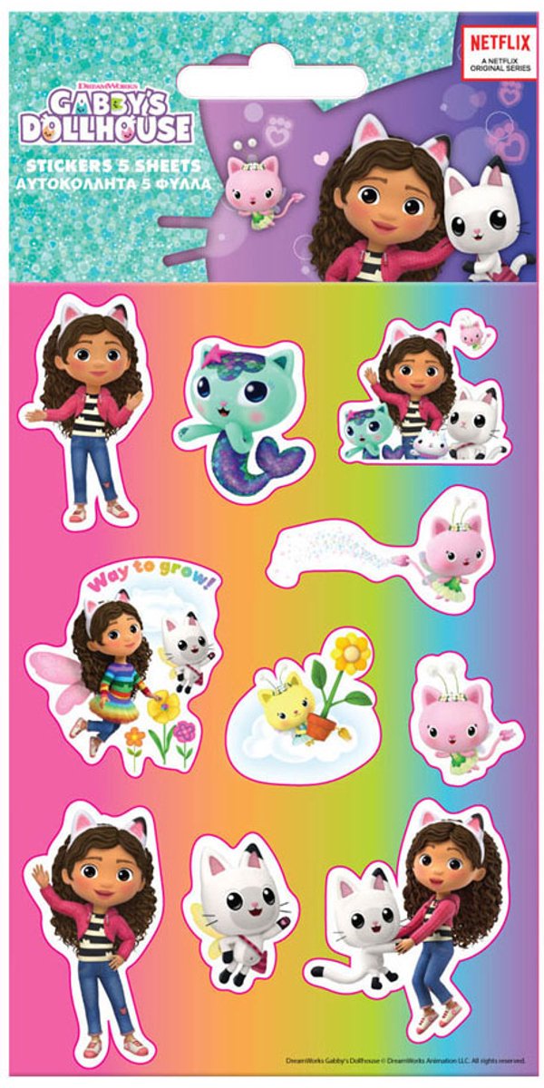 Stickers Gabbys Poppenhuis, 5 Vellen