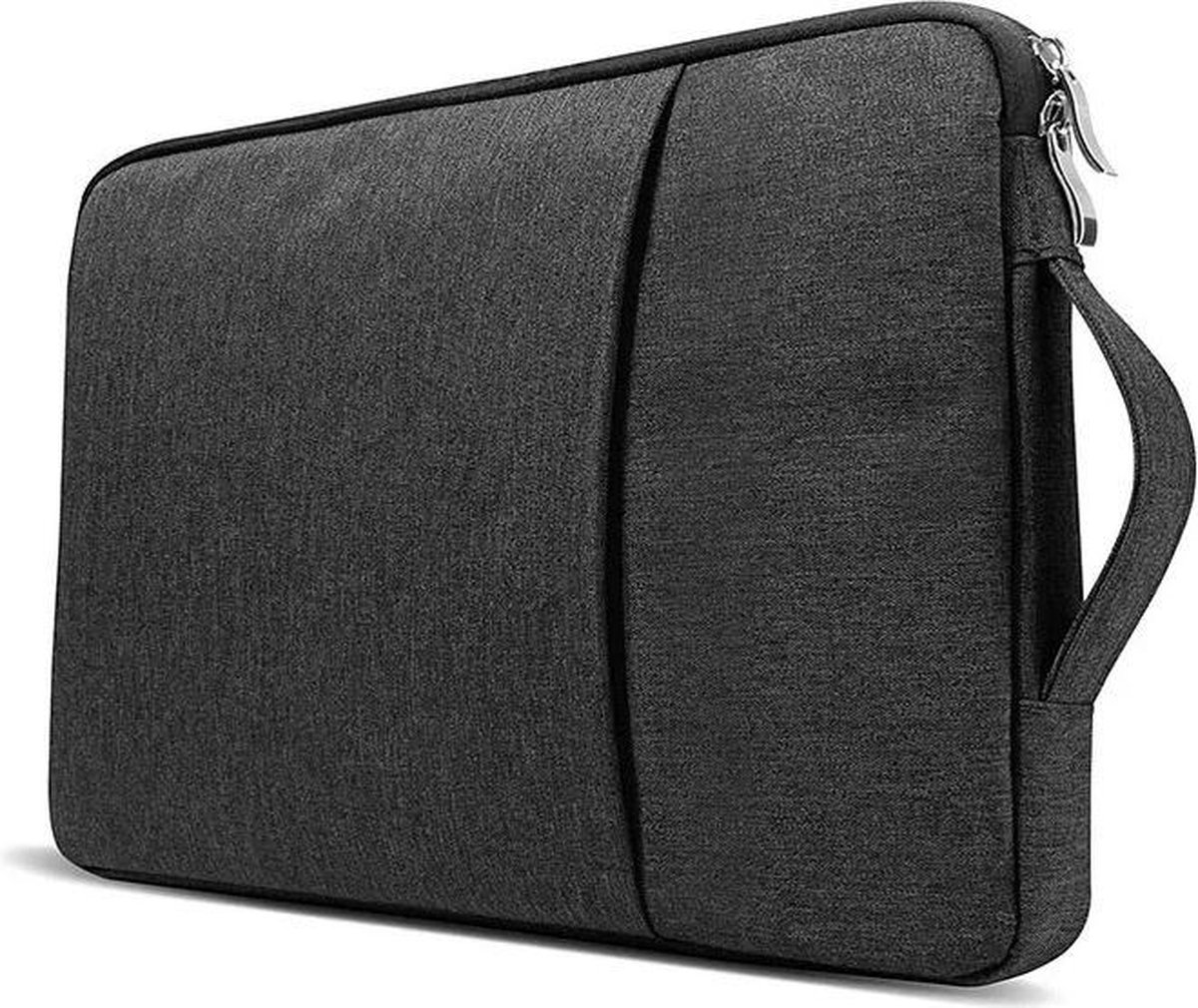 MacBook Pro 16 INCH - Laptop sleeve / laptop tas / case - Donkergrijs / Zwart - Met handvat - Luxe uitvoering