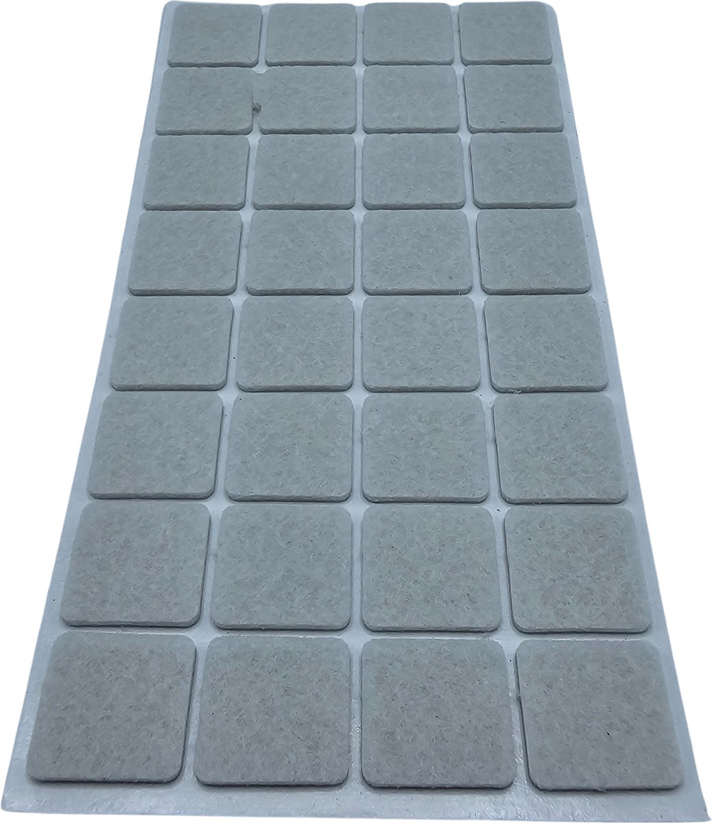   - Zelfklevend Meubelvilt - Antislip & Antikras Meubelonderzetters - Vloerbeschermers - Vierkant 32 stuks - Wit