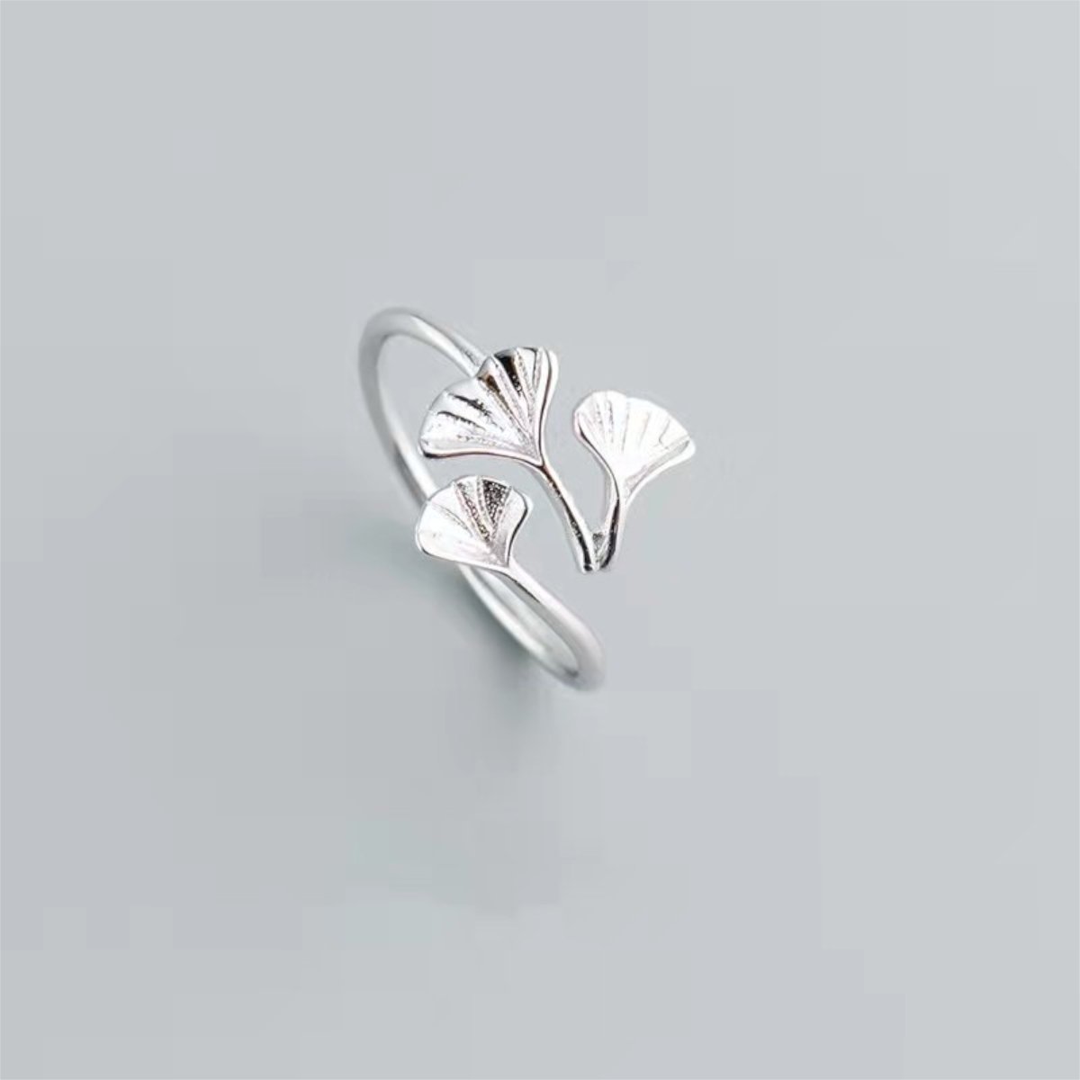 Gading® dames Ring met Ginkgo blaadje- one size ring