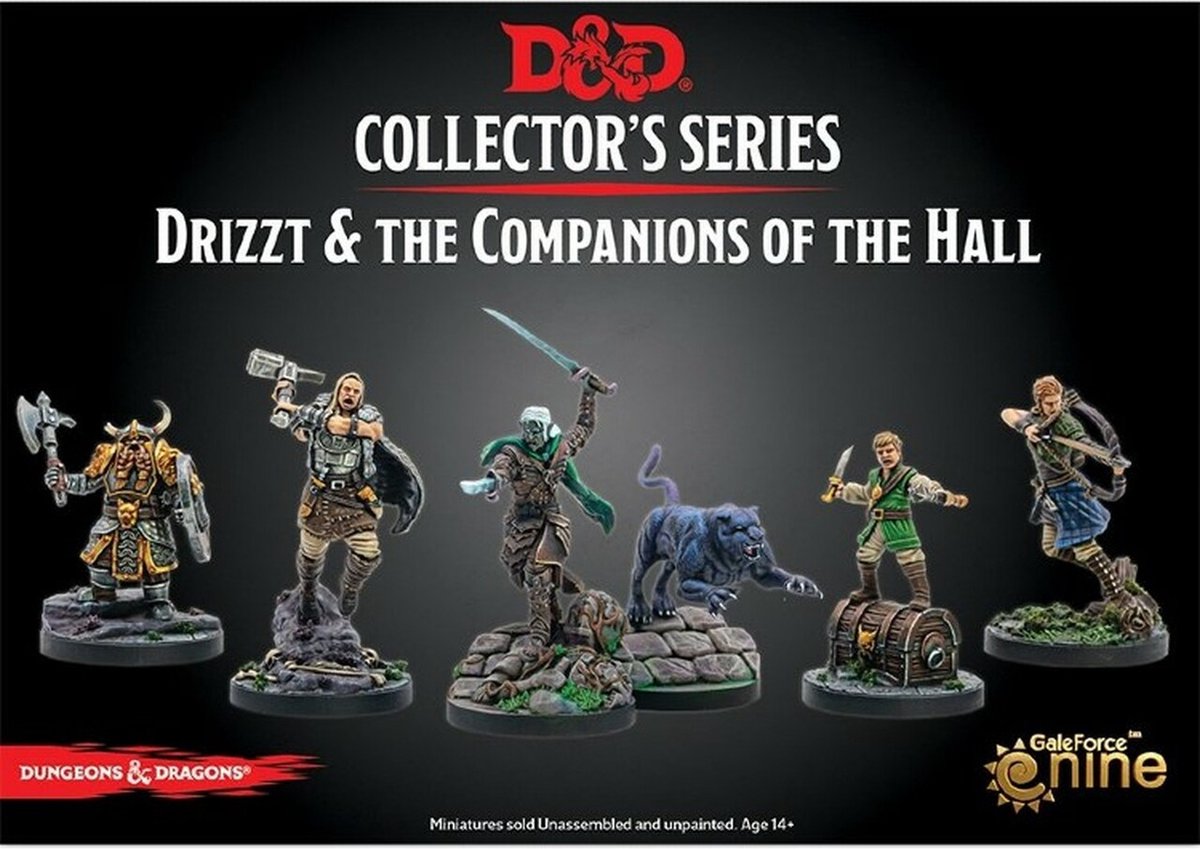 DUNGEONS & DRAGONS COLLECTORS SERIES: DRIZZT & THE COMPANIONS OF THE HALL (6 FIGURE SET)
