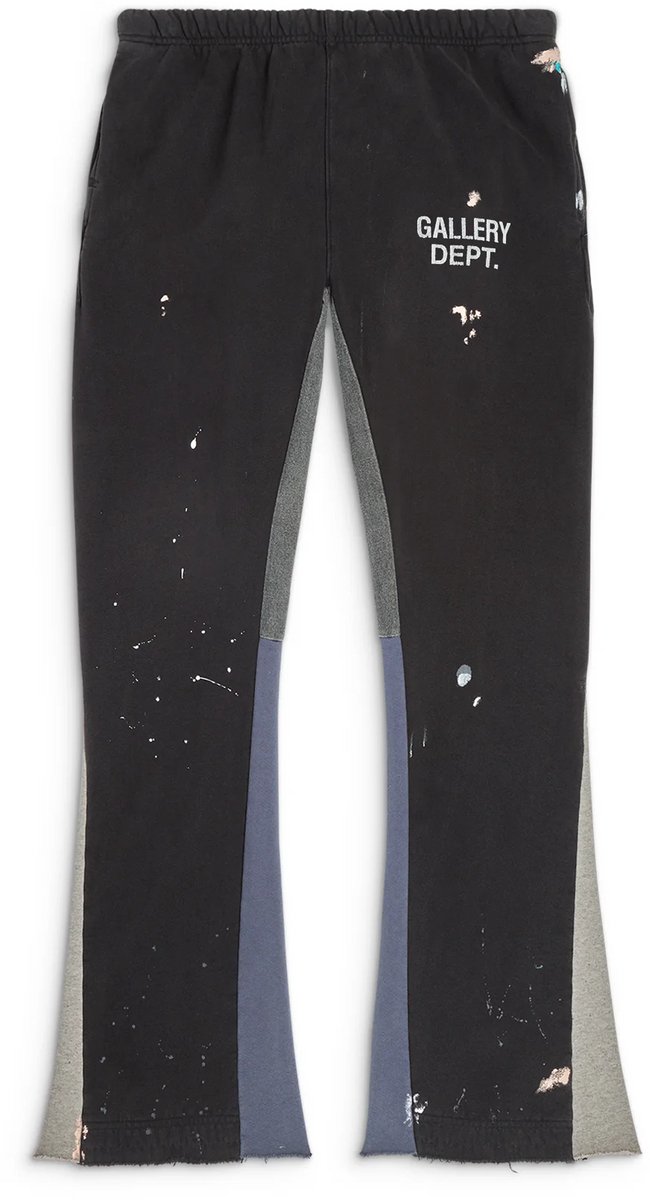 Gallery Dept. French Logo Flare Sweatpants Vintage Black.