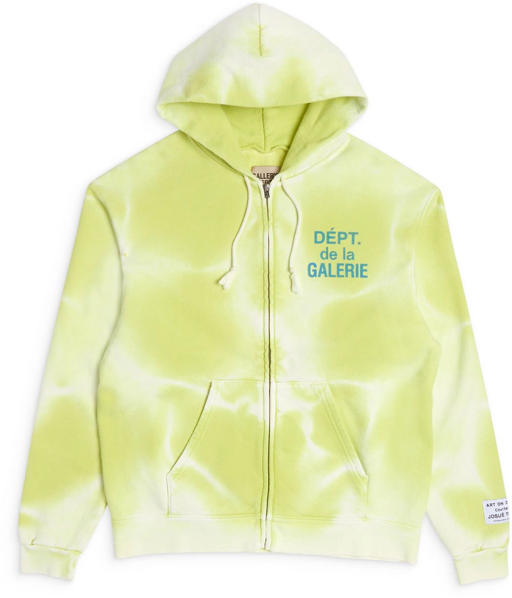 Gallery Dept. Zip Up Hoodie (Lime).