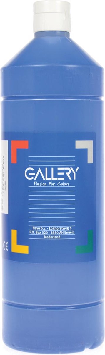 Gallery plakkaatverf, flacon van 1 l, donkerblauw 6 stuks