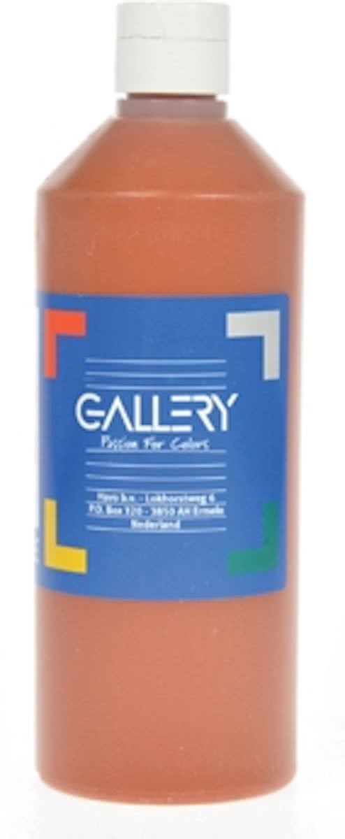 Gallery plakkaatverf flacon van 500 ml lichtbruin