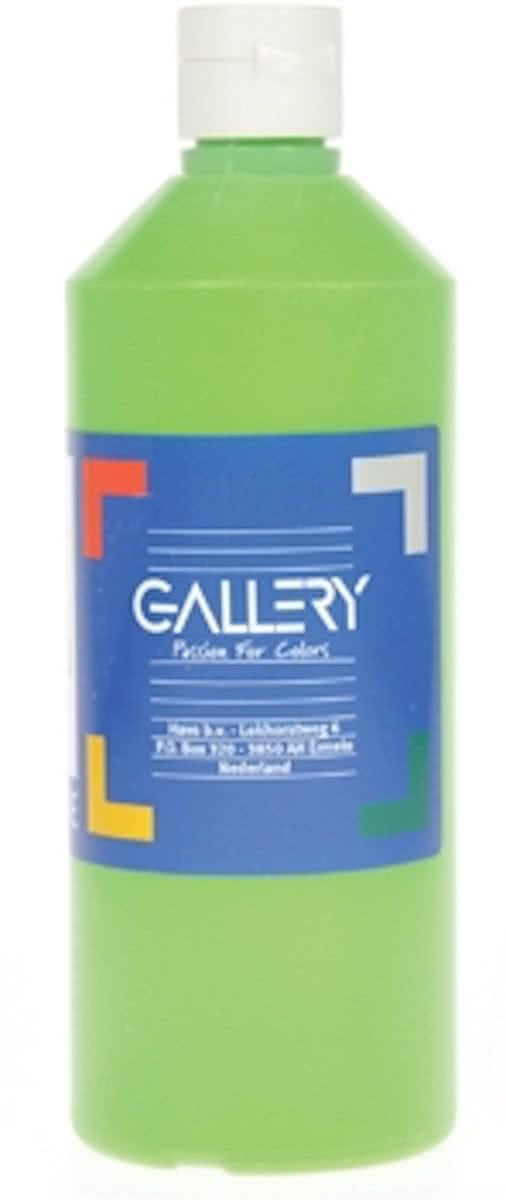 Gallery plakkaatverf flacon van 500 ml lichtgroen