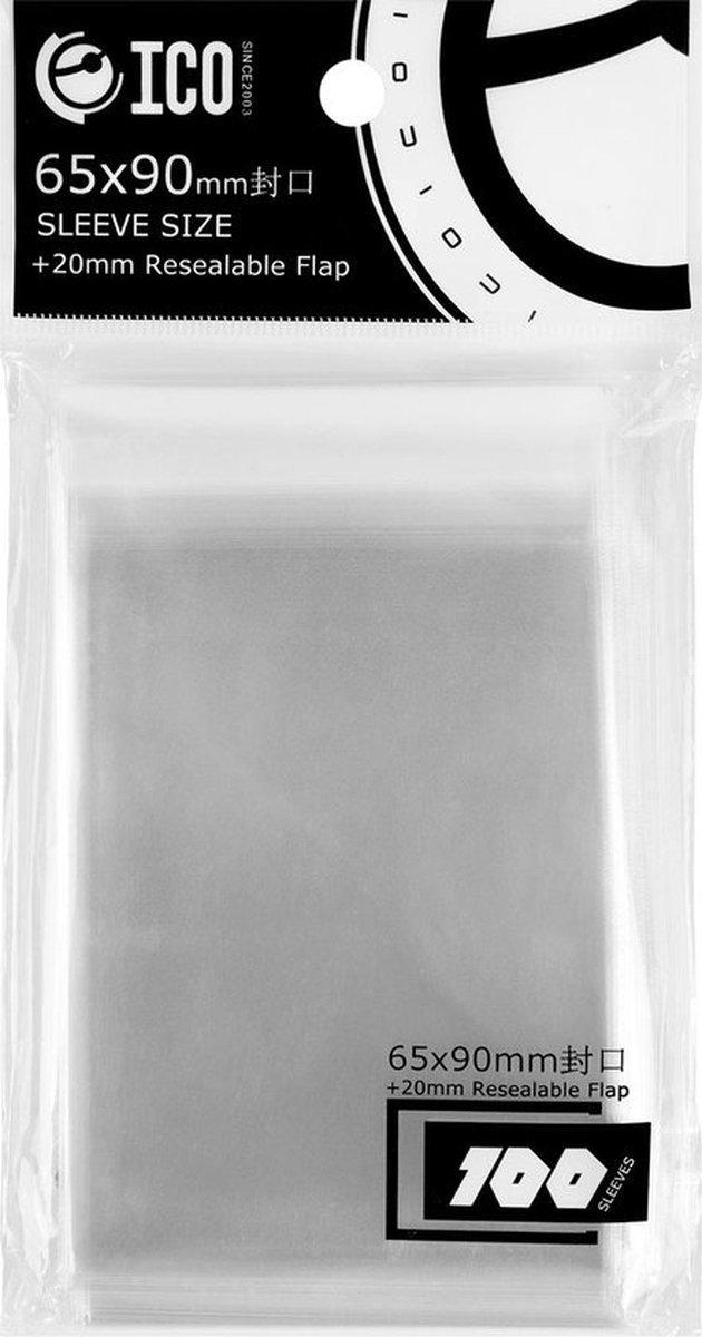 100x transparante plastic hoezen voor speelkaarten