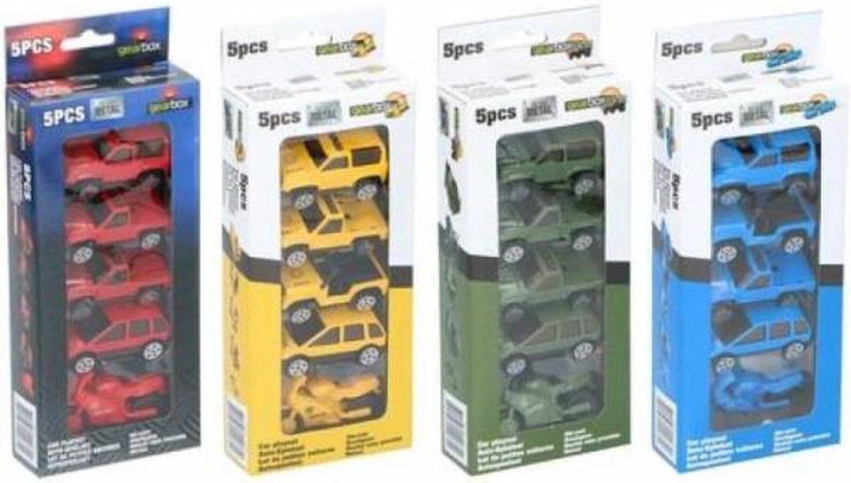 Auto Speelset 5Stuks