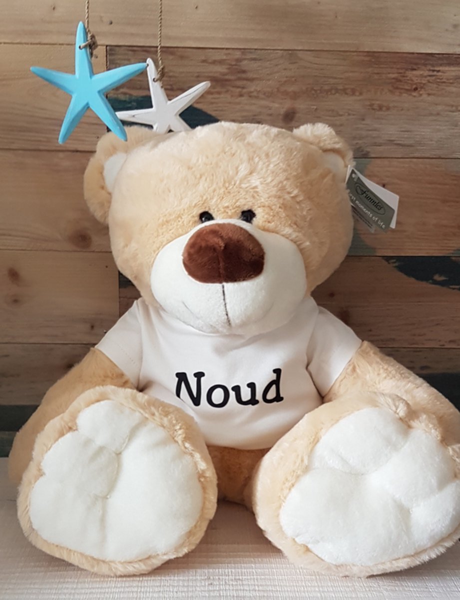 Teddybeer met naam- Funnies beer type Boris met naam - Knuffel met naam