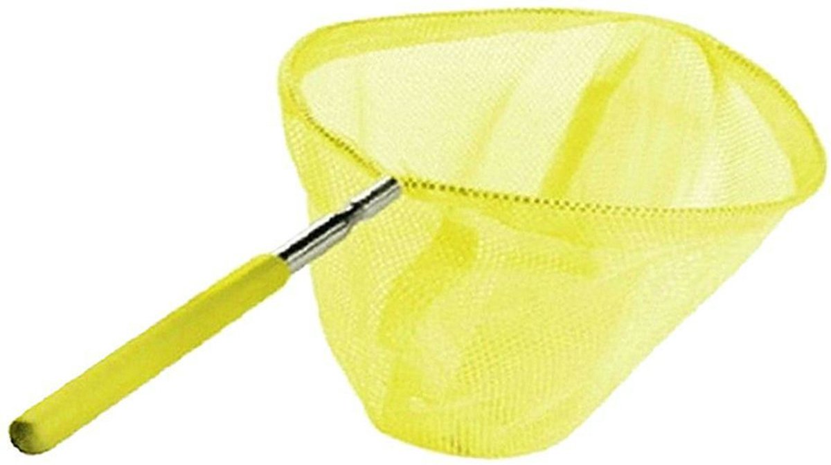 Gebro Vlindernet/insectennet - neon geel - metaal - 86 cm