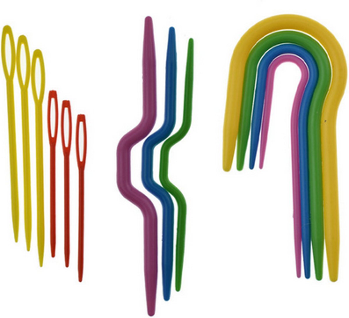 Kabelnaalden / Stopnaalden set - Ronde kabelnaalden U vorm - Rechte kabelnaald - Stopnaald - Set van 13 naalden