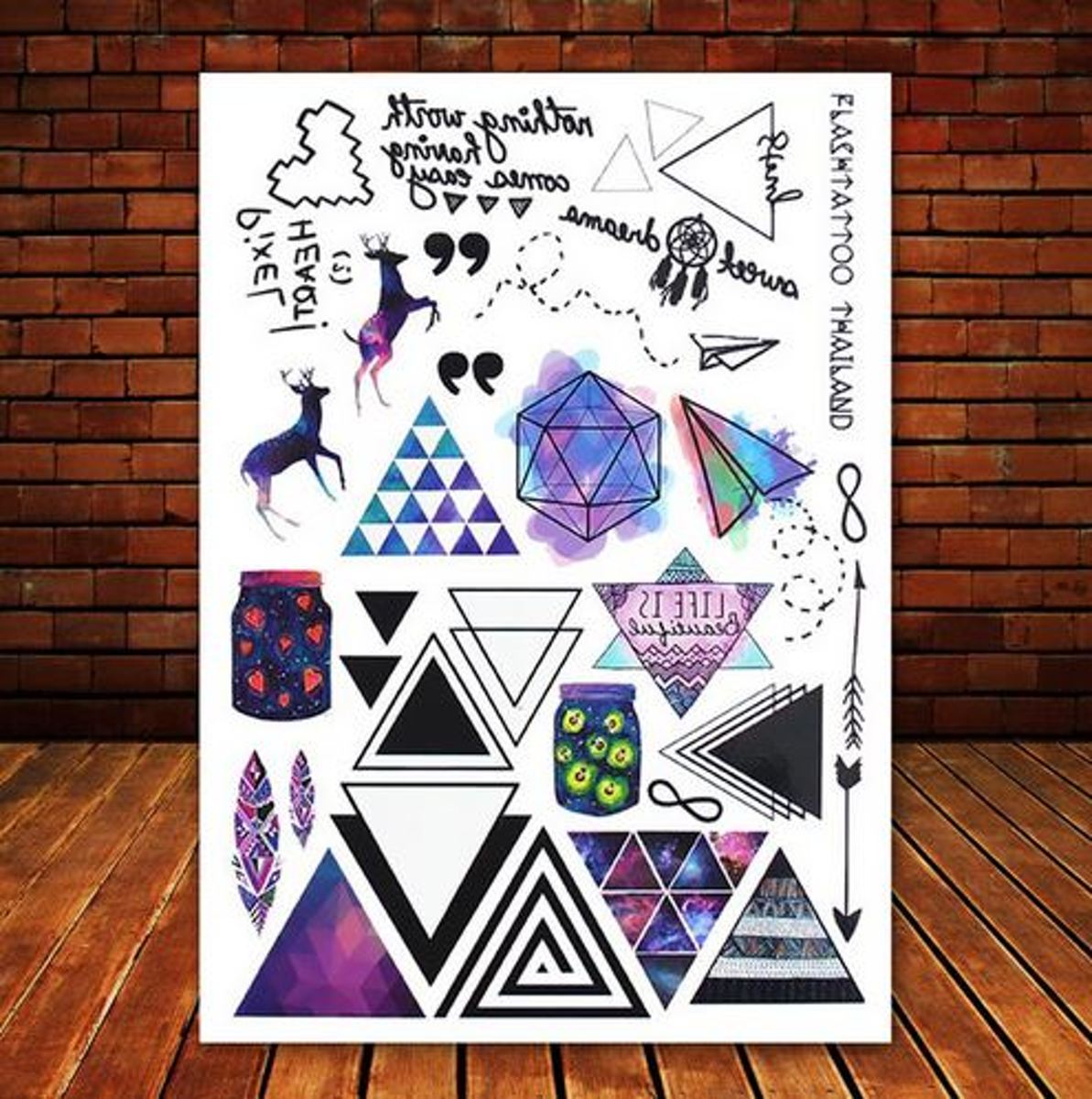 Plak Tattoos - Kleurrijke Metallic Tattoo - Body Choker - Tijdelijke Tatoeage - Festival Tatoes - Zomer feest tatoeages - Tattoo - 1 vel Festival Purple