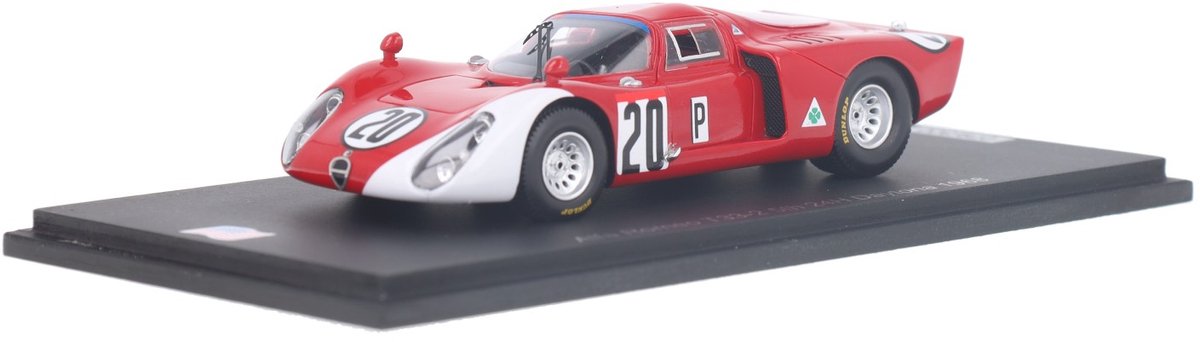 Alfa Romeo T33/2 Spark Modelauto 1:43 1968 Udo Schütz / Nino Vaccarella Autodelta S.p.a. US244 24H