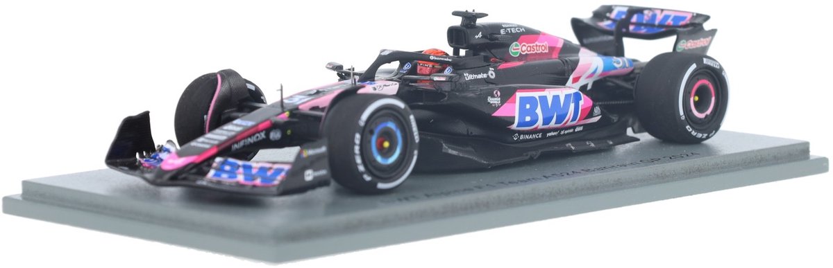 Alpine A524 Spark Modelauto 1:43 2024 Esteban Ocon BWT Alpine F1 Team S9518 Bahrain GP Bahrain