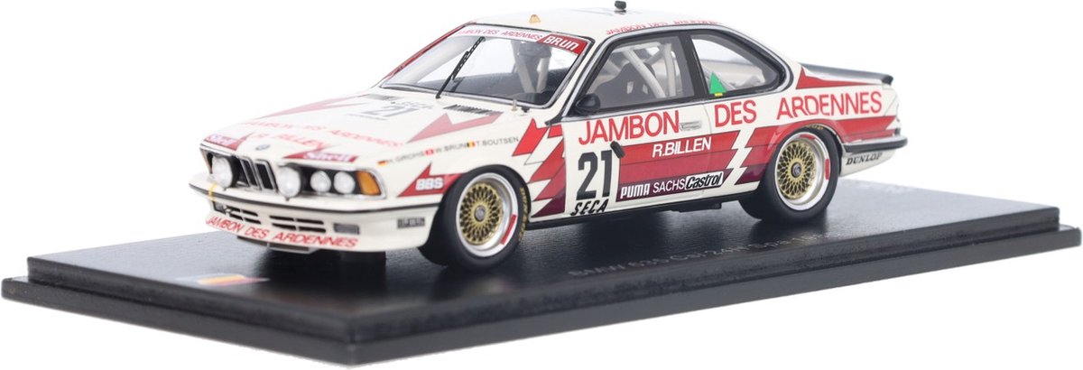 BMW 635 CSi Spark Modelauto 1:43 1985 Thierry Boutsen / Walter Brun / Harald Grohs Brun Motorsport