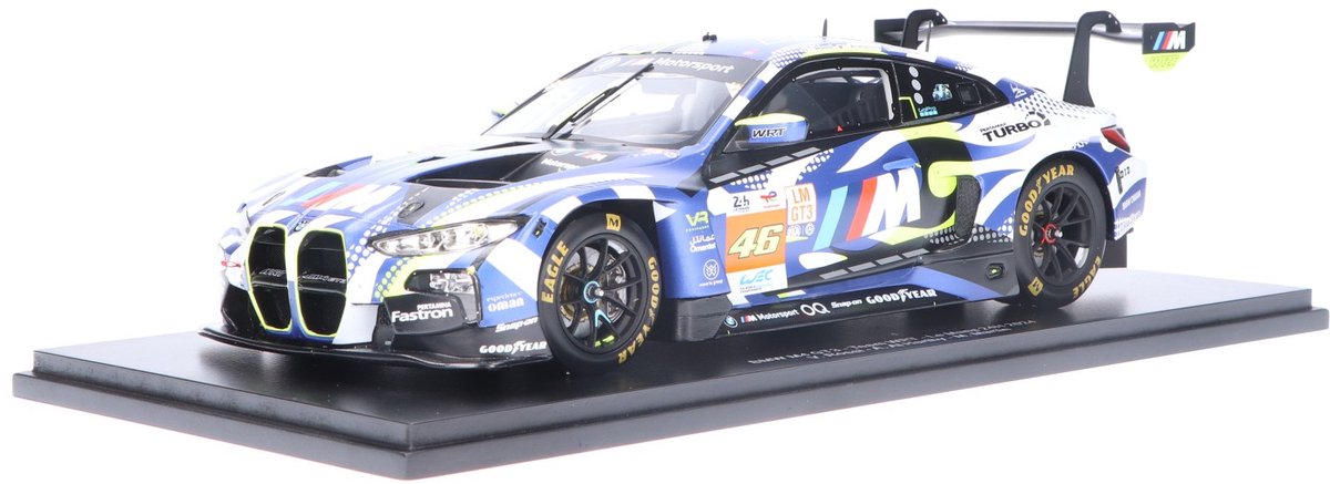 BMW M4 GT3 Spark Modelauto 1:18 2024 Valentino Rossi / Ahmad Al Harthy / Maxime Martin Team WRT