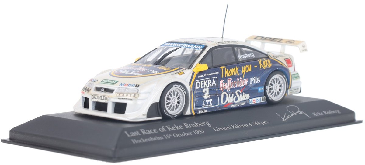 Opel Calibra V6 4x4 Minichamps Modelauto 1:43 1995 Keke Rosberg Last Race Opel Team Rosberg