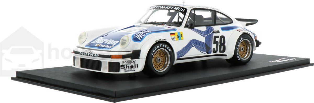 Porsche 911 (934) Topspeed Modelauto 1:18 1977 Bob Wollek / Steve (Jean-Pierre Wielemans) /