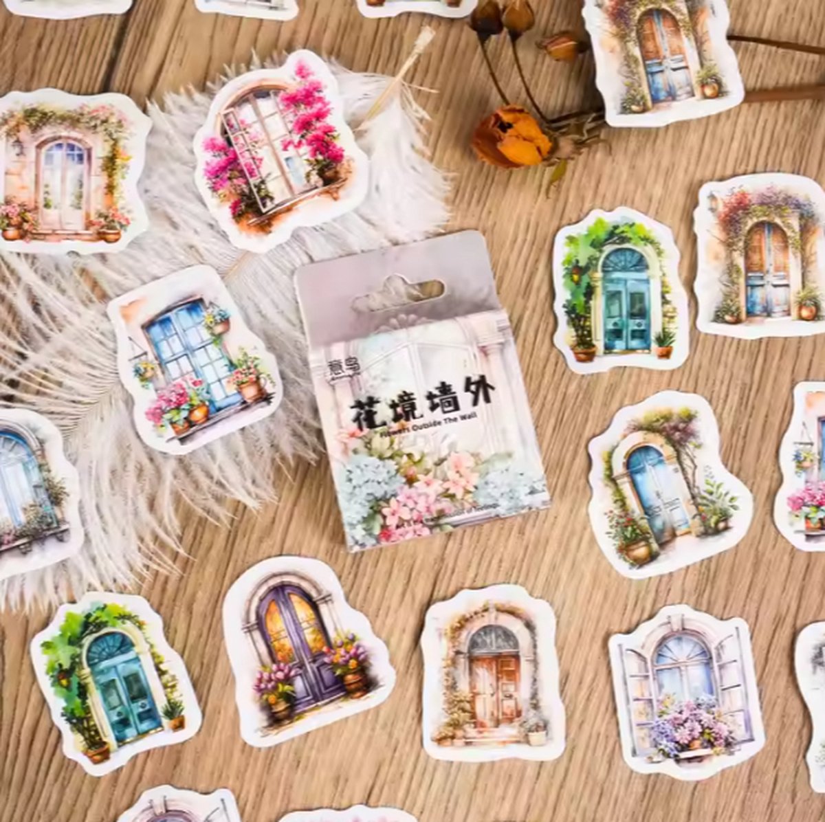 Bullet Journal Stickers - Planner Agenda Stickers - 46 Stuks - Ramen - Buiten - Bloemen - Scrapbook stickers - Bujo stickers - Stickers volwassenen en kinderen