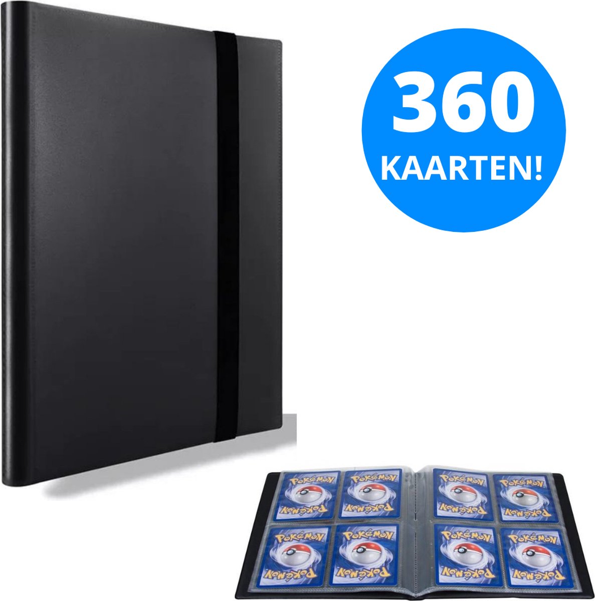 Verzamelmap - 4 Pocket Verzamelmap -  Geschikt voor Pokémon - Verzamelmap 360 Kaarten - Geschikt voor Pokémon