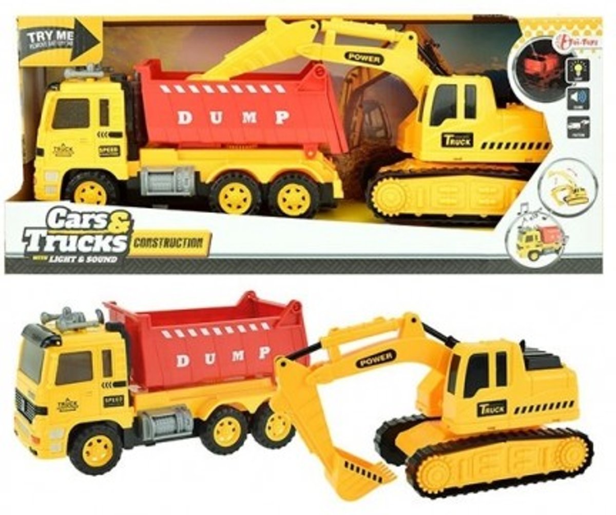 Vrachtwagen met kraan speelset