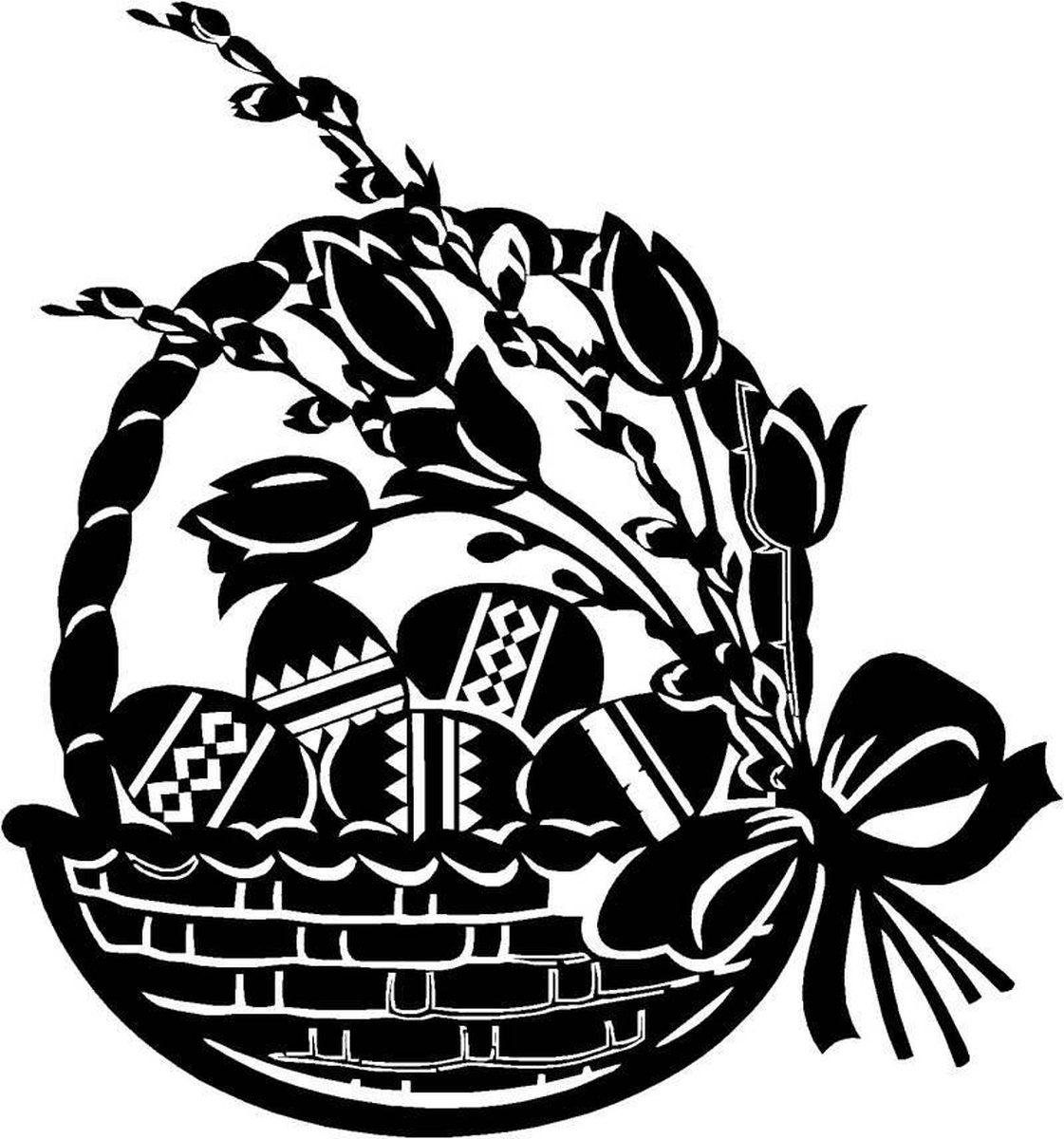 Raamsticker - Mand met eieren Middel witte achtergrond