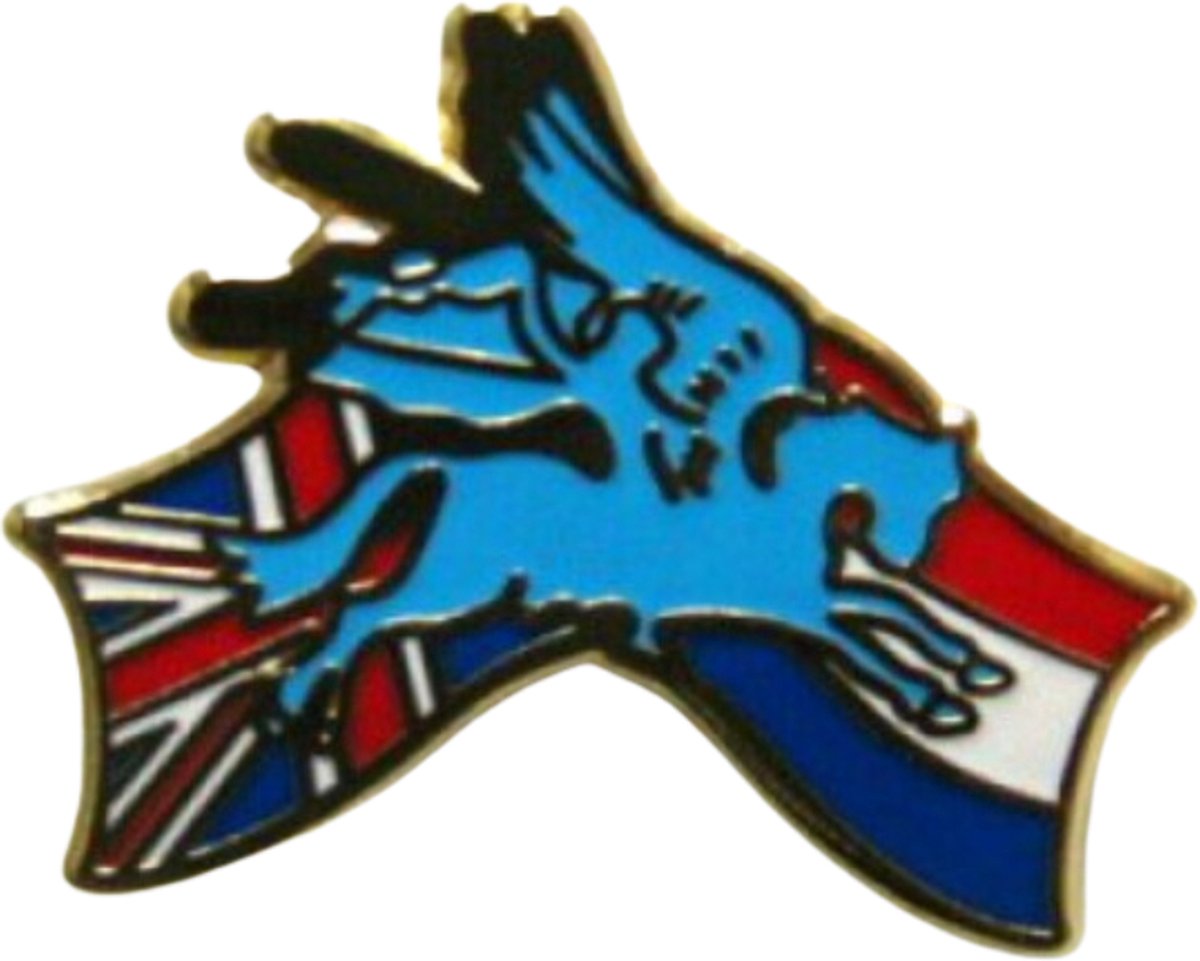 Airborne Pin - Pegasus Met Vlag UK & Nederland