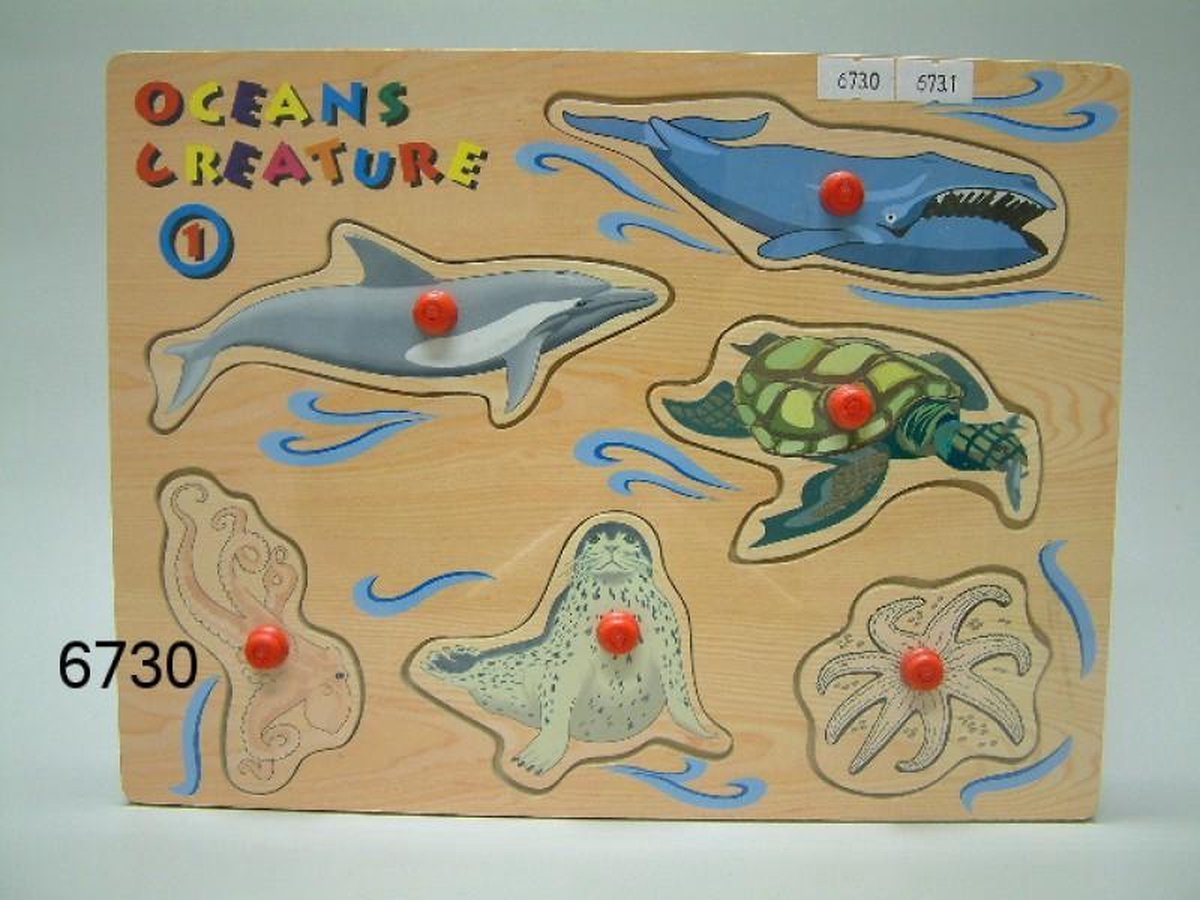Vormenpuzzel zeedieren