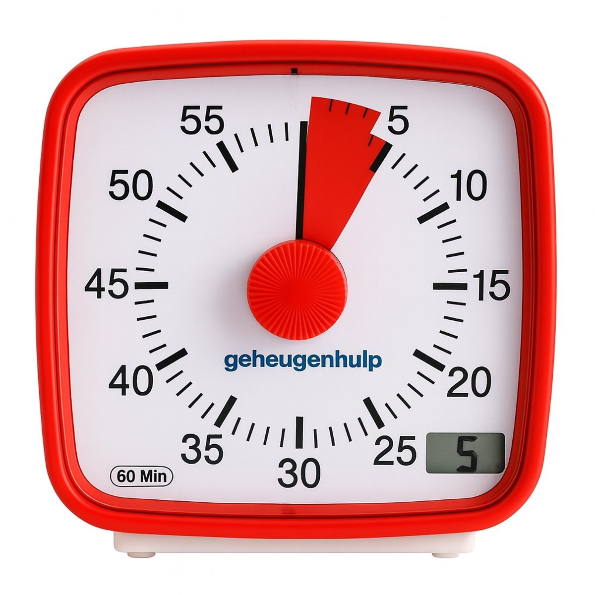 Visuele timer - kinderen - rode aftelschijf- Rood - Geheugenhulp