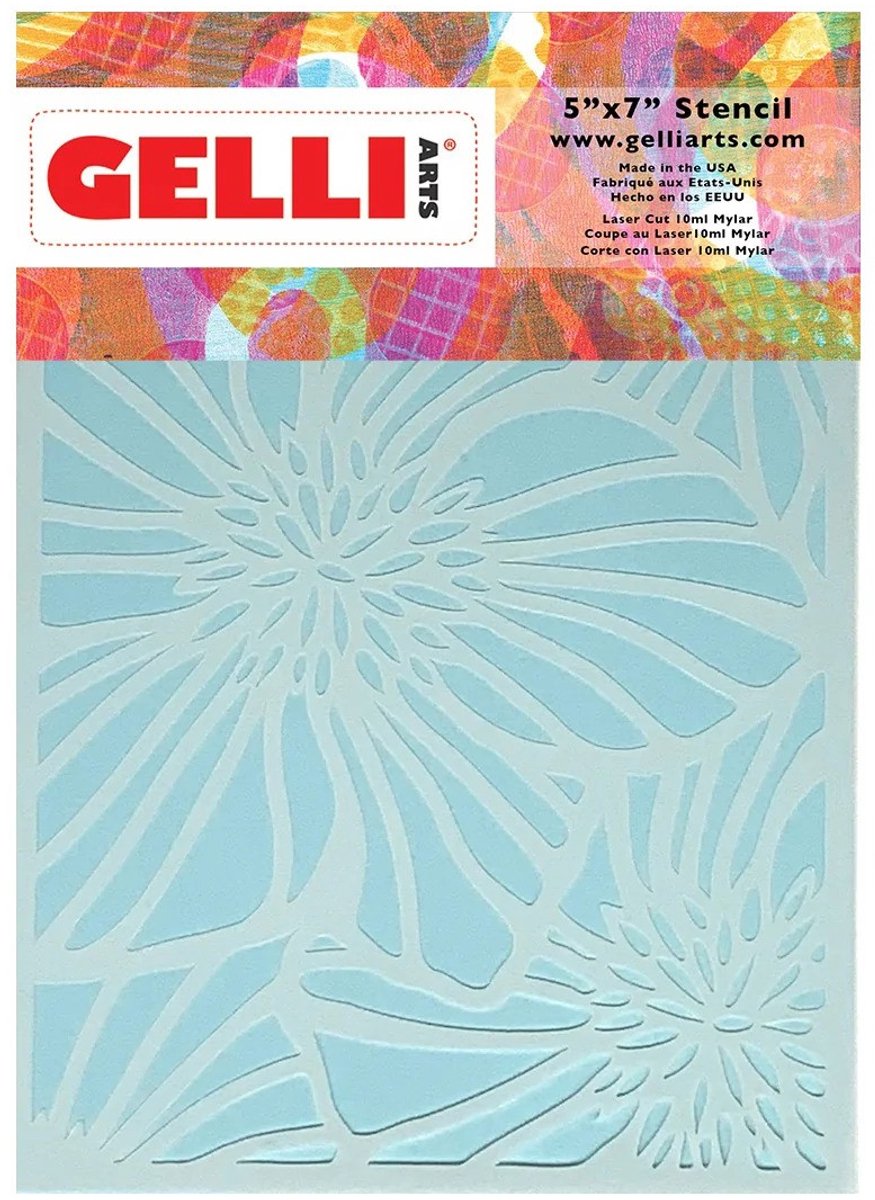 Gelli Arts Gelli Arts Nieskruid Bloem Stencil 12,7 x 17,8cm.