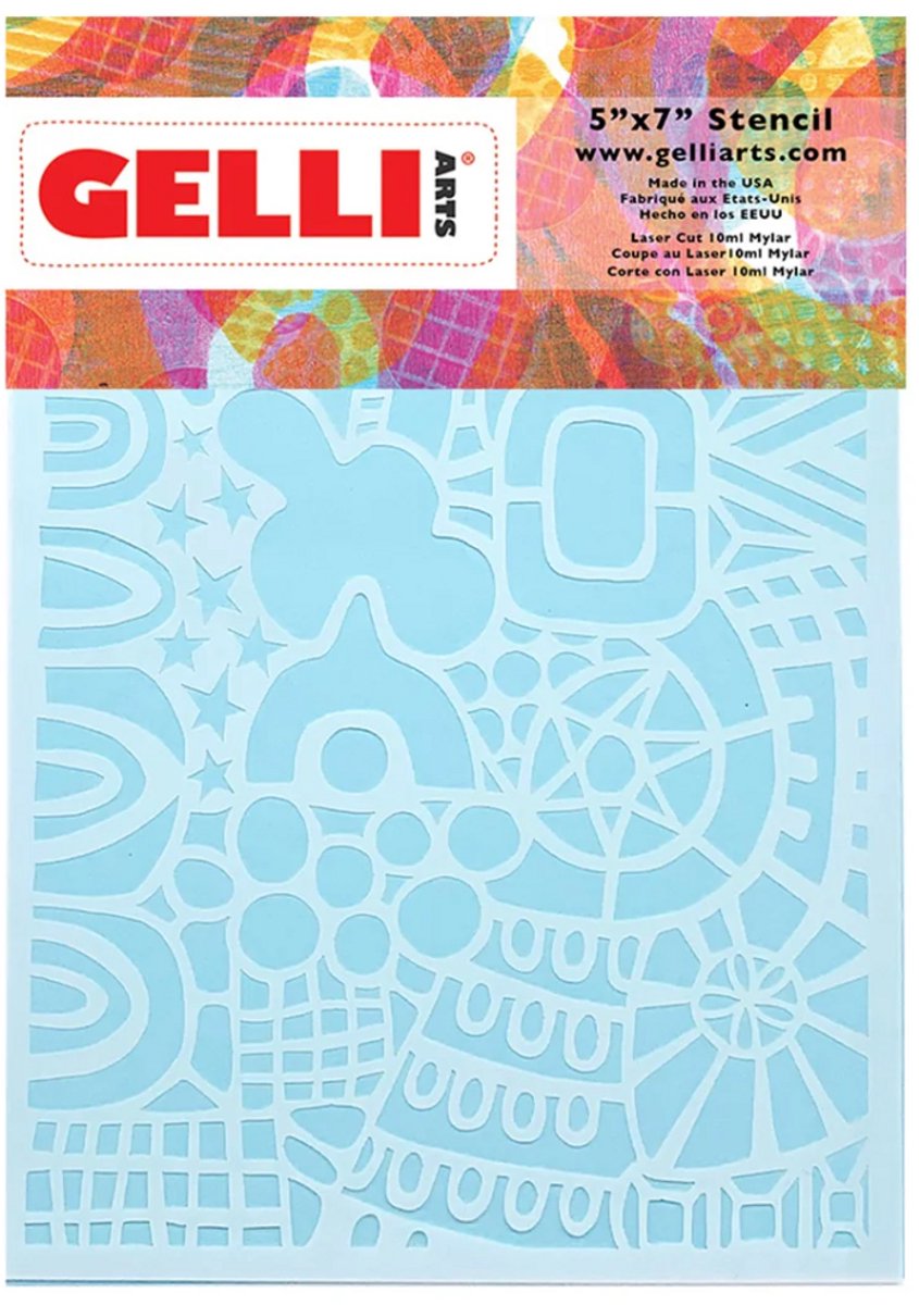 Gelli Arts Gelli Arts Stencil Wonderland 12,7x17,8 cm.