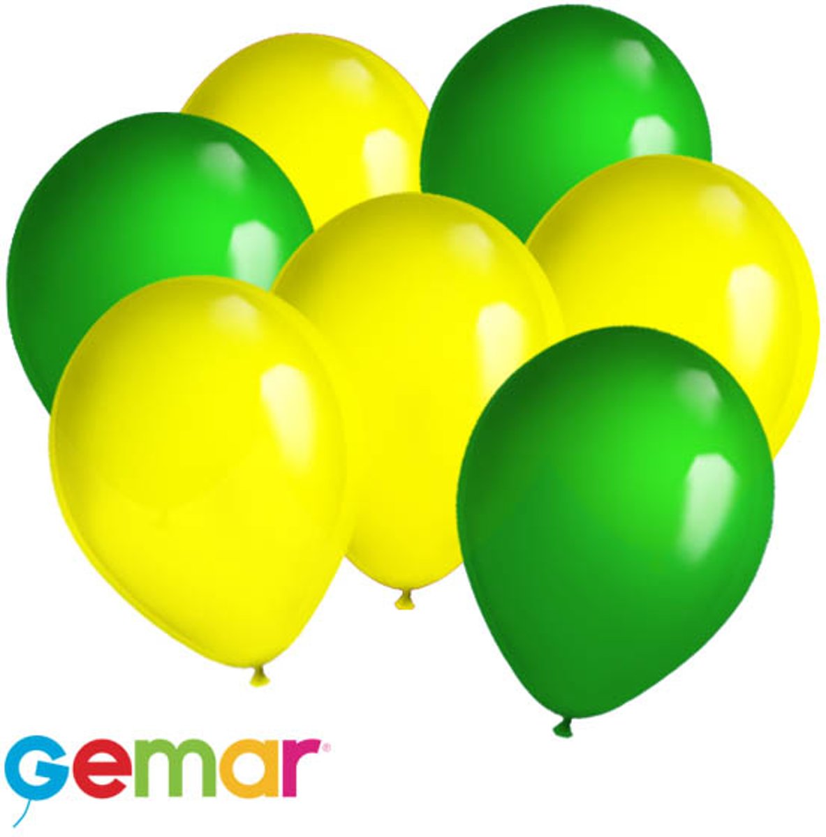 30x Ballonnen Geel en Groen (Ook geschikt voor Helium)