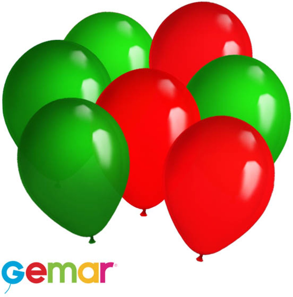 30x Ballonnen Groen en Rood (Ook geschikt voor Helium)
