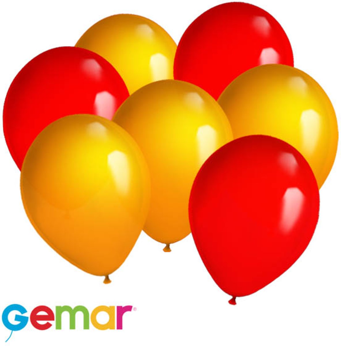 30x Ballonnen Rood en Oranje (Ook geschikt voor Helium)