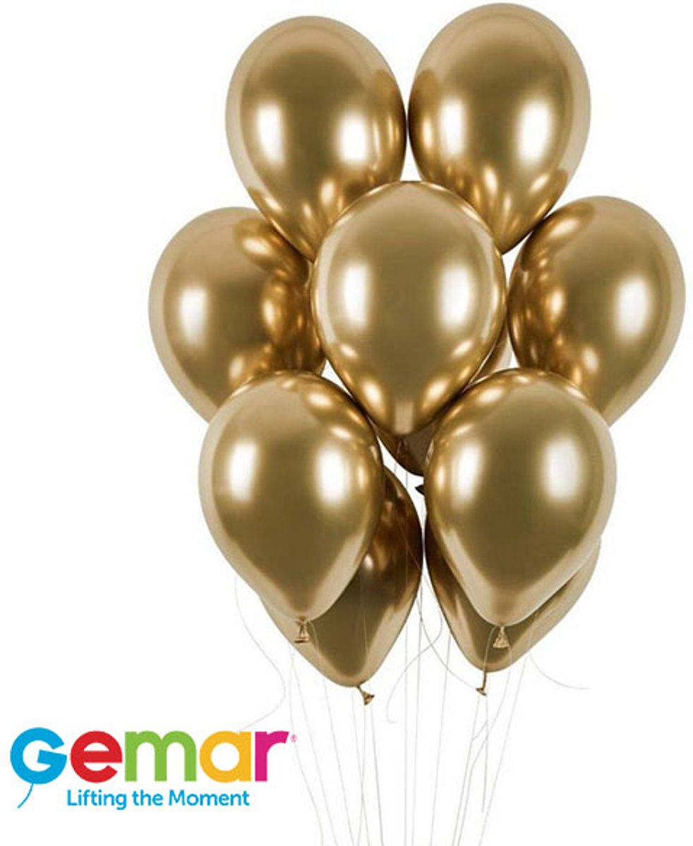 Chrome Gold ballonnen 10 stuks