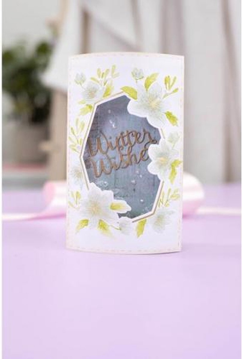 Gemini - Cut&Embossfolder 4x6 - Floral Frame - Classic Winter Rose