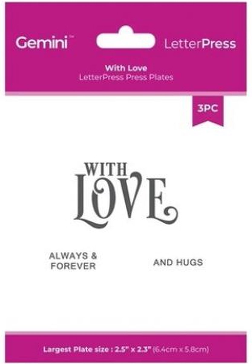Gemini - LetterPress - Press Plate - With Love