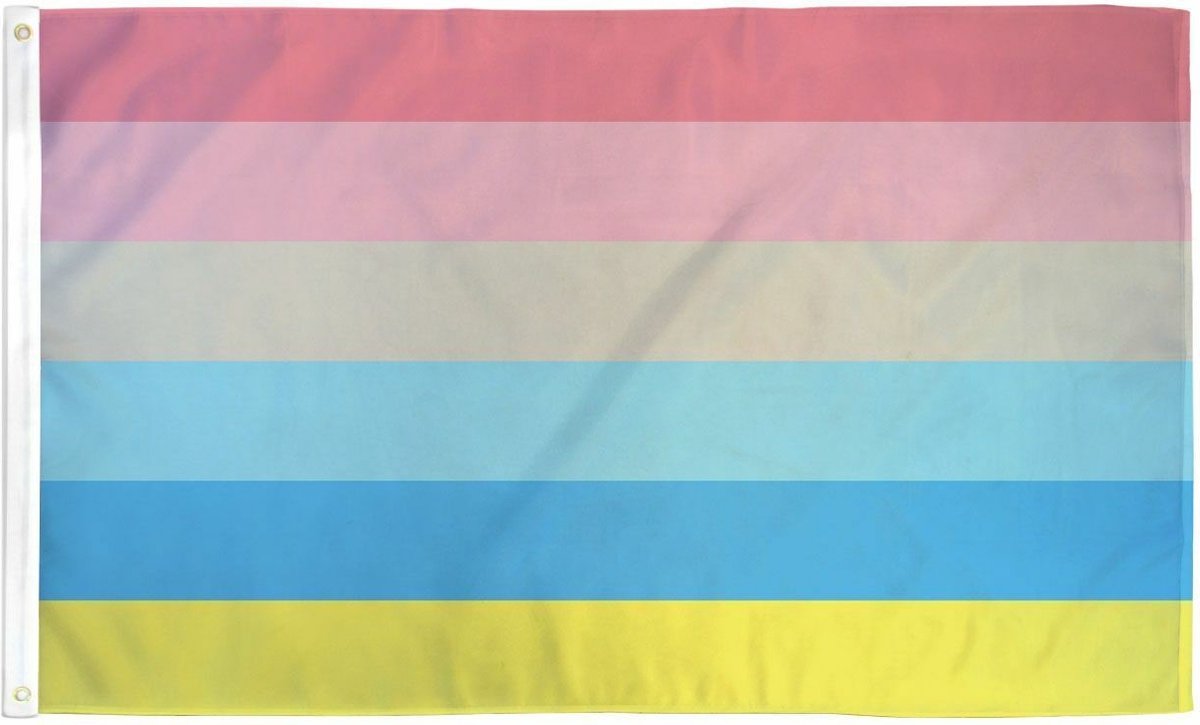 Genderflux Pride vlag 90x150 cm - Polyester - 2 ophangringen - flag