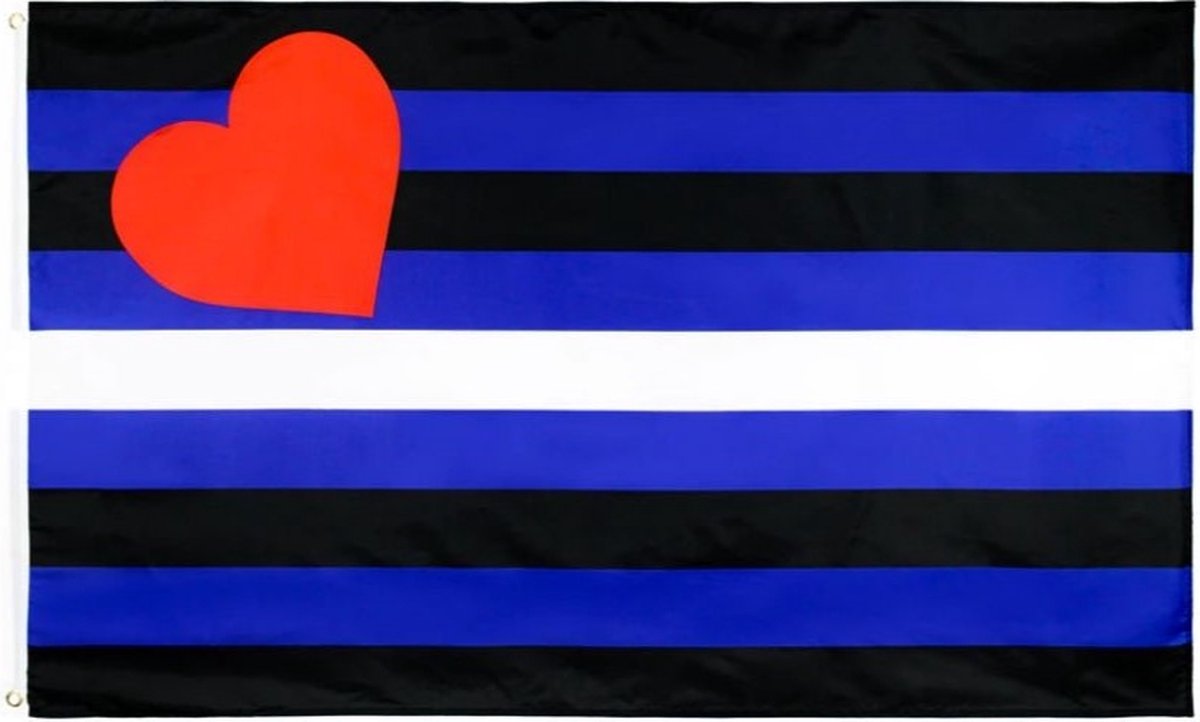 Leather Pride vlag 90x150 cm - Polyester - 2 ophangringen - Leer Leder Lederen flag