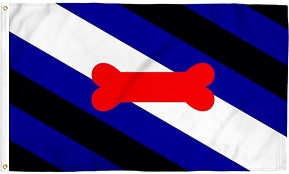 Puppy Pride vlag 90x150cm - Polyester - 2 ophangringen – puppy flag