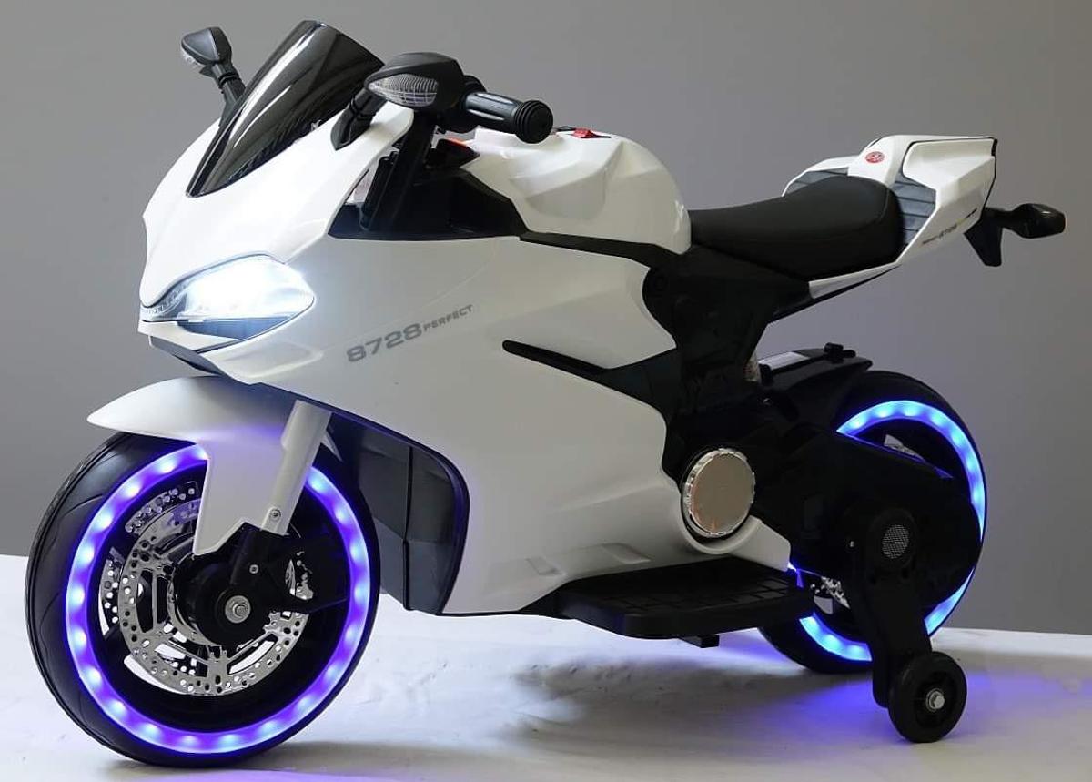 Elektrische kindermotor Diablo wit