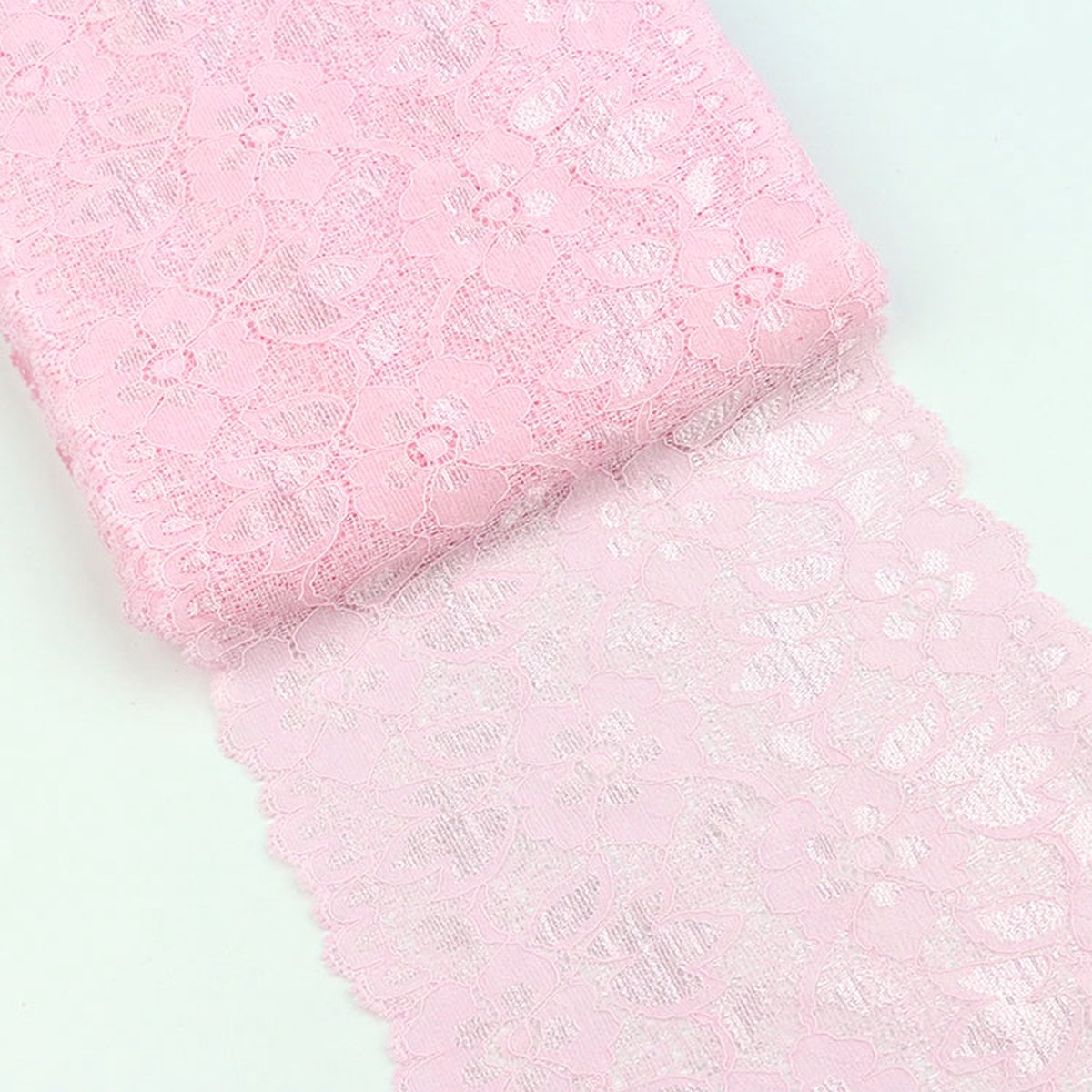 Kant 1 meter Roze Extra Breed Band 16 cm Elastisch kanten kanten stretch lint stretch