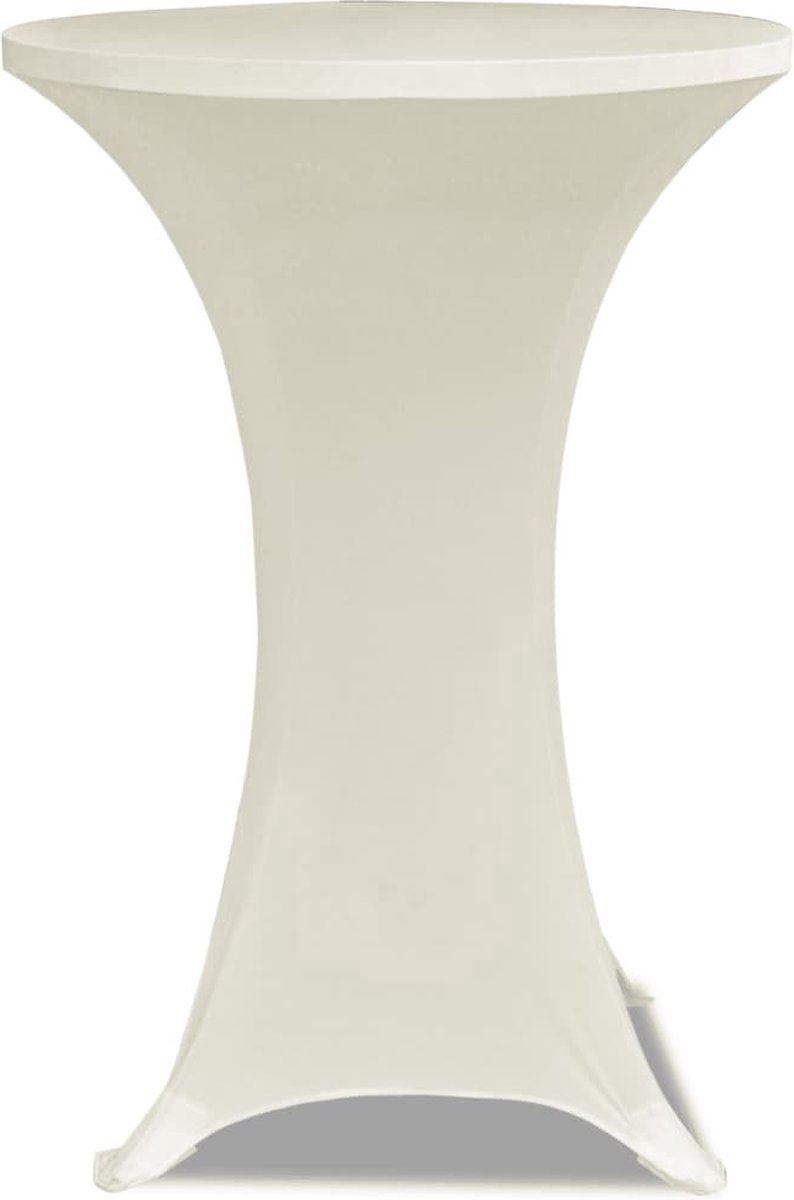 Statafelhoes / Statafelrok Cocktail tafel 80x110x200 - CREME