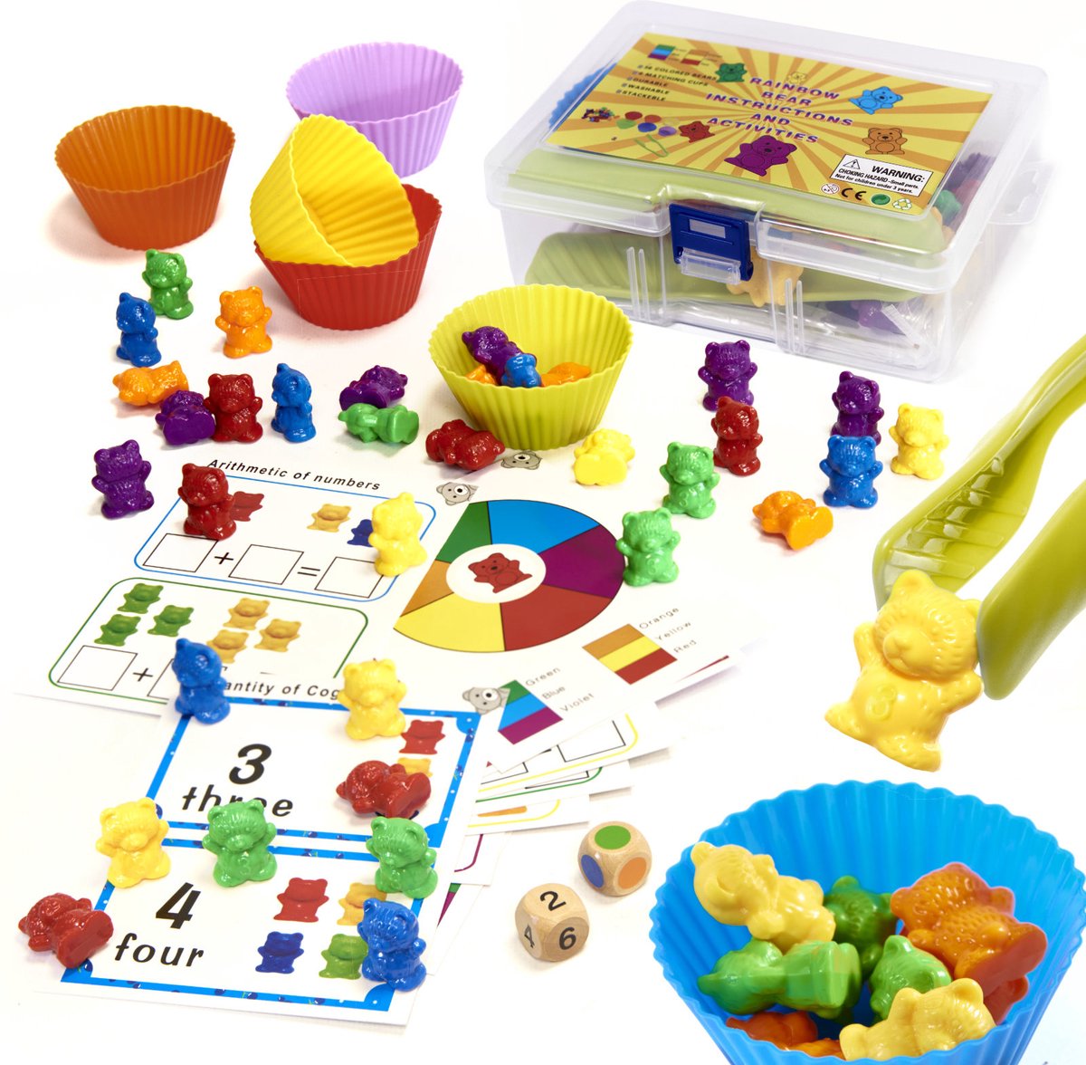 Teddyberen educatief leren tellen montessori 44el.