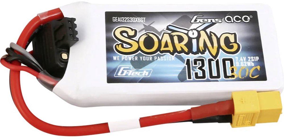 Gens ace LiPo accupack 7.4 V 1300 mAh Aantal cellen: 2 30 C Block XT60
