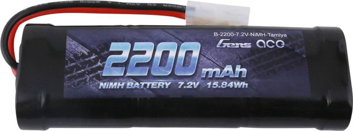 Gens ace NiMH accupack 7.2 V 2200 mAh Aantal cellen: 6 Stick Tamiya